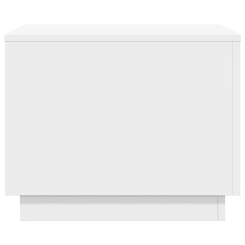 vidaXL Coffee Table with LED Lights White 50x50x40 cm