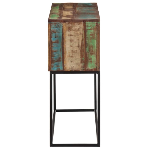 vidaXL Console Table 110x30x75 cm Solid Wood Reclaimed and Iron