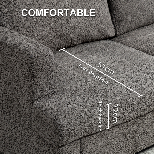 HOMCOM 54.3" Loveseat Sofa, Modern 2 Seater Sofa Couch with Removable Cushions, Upholstered Small Couch with Solid Wood Frame for Living Room,