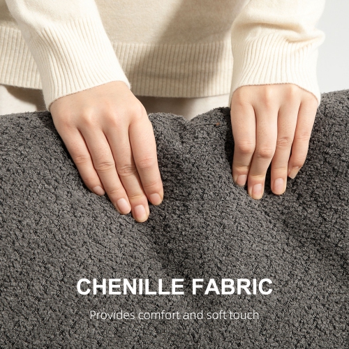 HOMCOM 54.3" Loveseat Sofa, Modern 2 Seater Sofa Couch with Removable Cushions, Upholstered Small Couch with Solid Wood Frame for Living Room,