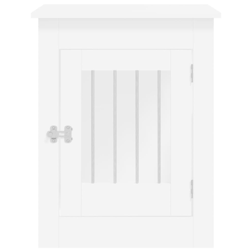 Meuble pour cage à chiens vidaXL en bois d'ingénierie blanc 55 x 80 x 68 cm