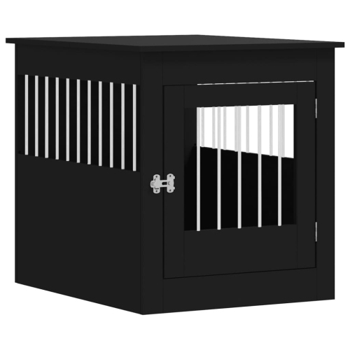 Image 1 de 10.. Meuble pour cage à chiens vidaXL noir 64.5 x 80 x 71&nbsp;cm, bois d'ingénierie
