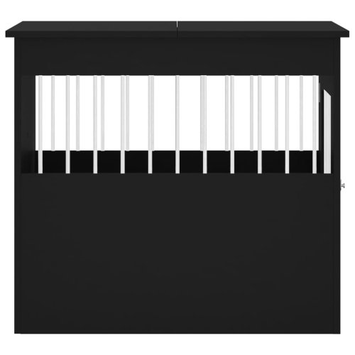 vidaXL Dog Crate Furniture Black 64.5x80x71 cm Engineered Wood