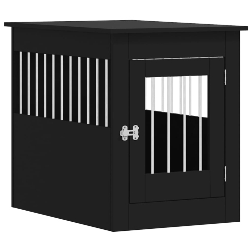 VIDAXL  Dog Crate Furniture 55X80X68 Cm Engineered Wood In Black
