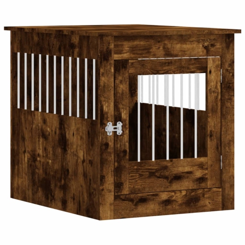 VIDAXL  Dog Crate Furniture Smoked Oak 64.5X80X71 Cm Engineered Wood