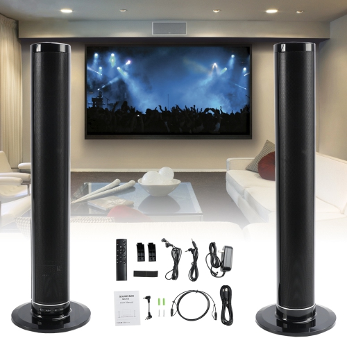 Detachable Surround Sound Bar Wireless Subwoofer 2 Speaker System Home Theater
