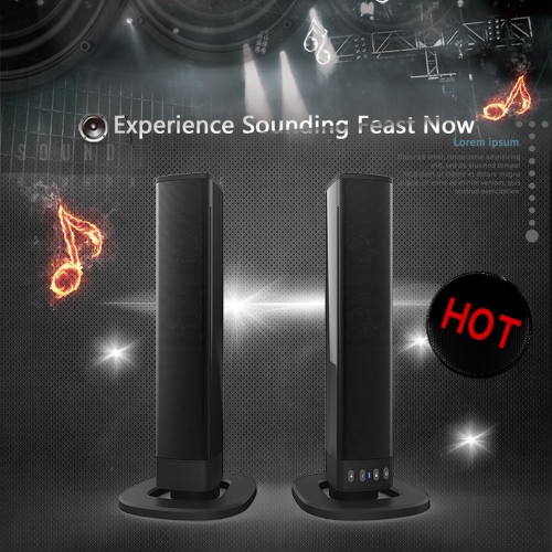 Portable Surround Sound Bar Wireless Subwoofer 2 Speaker System Home Theater