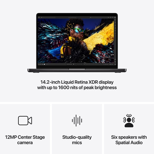 Refurbished - Apple MacBook Pro 14.2" (Fall 2024) - Space Black (Apple M4 / 16GB RAM / 512GB SSD) - English