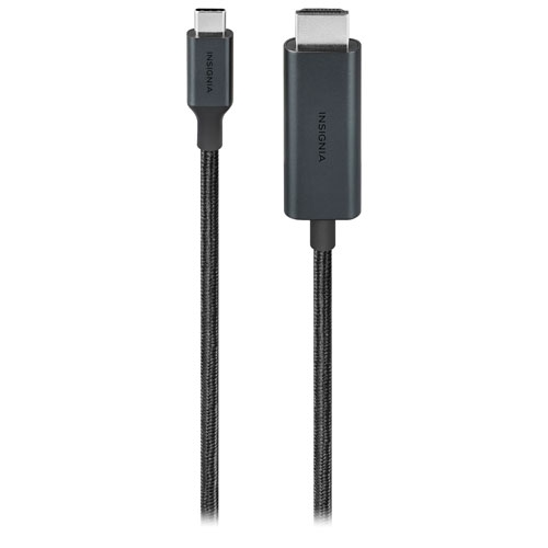 Insignia 1.8m (5.9 ft.) Braided USB-C to 8K Ultra HD HDMI Cable (NS-PC5CH6B24-C) by INSIGNIA - Open Box condition - Image 2