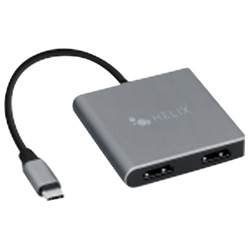 Refurbished Helix 4-in-1 USB-A to Dual HDMI Adapter with USB-C Power Delivery