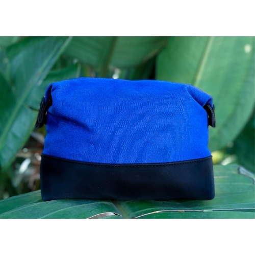 Travel Toiletry Bag - Eternal Optimist in Cobalt Blue by FourFour Co