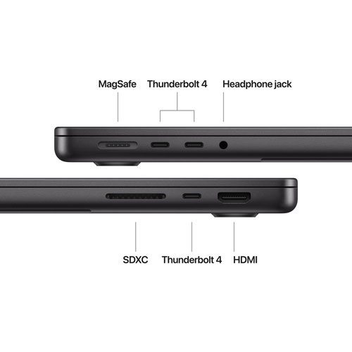 Apple MacBook Pro 14.2" (Fall 2024) - Space Black (Apple M4 Pro / 24GB RAM / 512GB SSD) - French by APPLE - Refurbished condition - Image 3