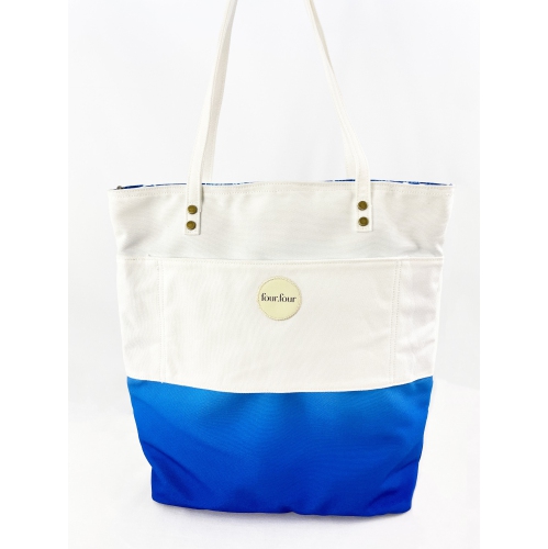 Going Places Tote Bag Ombre Blue by FourFour Co