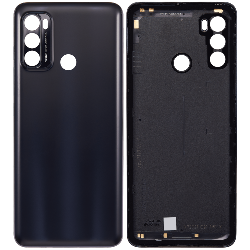 Couvercle arrière en verre de remplacement Premium pour Moto G60 de Motorola - Design noir élégant