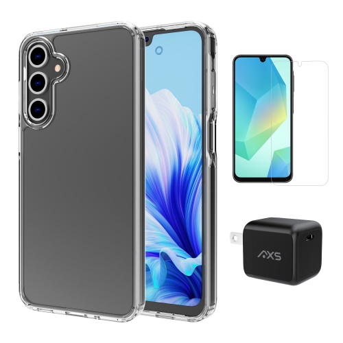 AXS BY AXESSORIZE  Axs Starter Kit Bundle | Ultra Clear Case, Screen Protector And 30W Charger for Samsung Galaxy A16