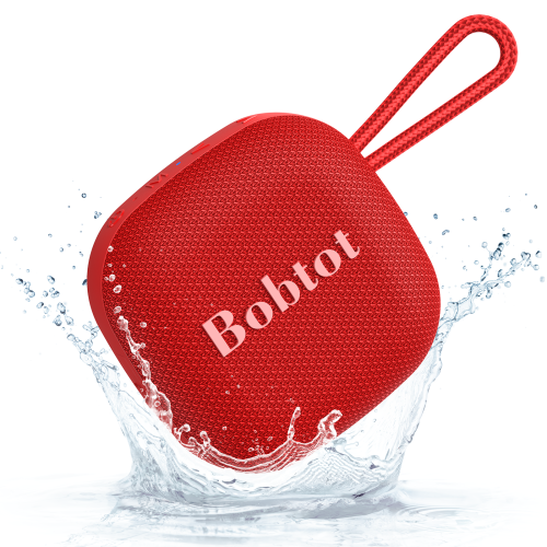 Bobtot Portable Bluetooth Wireless Speaker - IPX7 Waterproof Small Shower Speakers with 10W Peak Loud Stereo Sound, 16 Hours Playtime, Rich Bass,