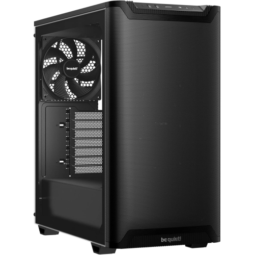 be quiet! Pure Base 501 Black PC case | 2 Preinstalled Quiet Fans | Mid Case | USB 3.2 Gen | Airflow | BGW74