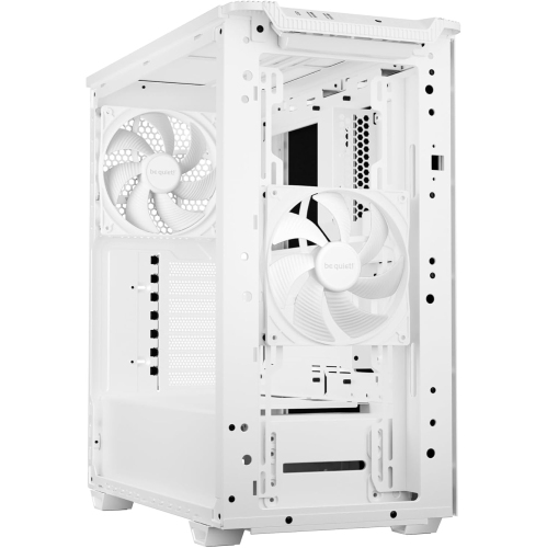 be quiet! Pure Base 501 White PC case | 2 Preinstalled Quiet Fans | Mid Case | USB 3.2 Gen | Quiet PC Case