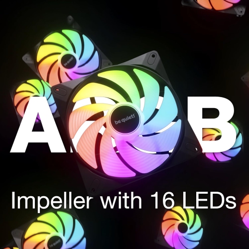 taisez-vous! Ventilateur de boîtier PC haute vitesse à modulation d'impulsions LX 140 mm de Light Wings | Noir | BL129