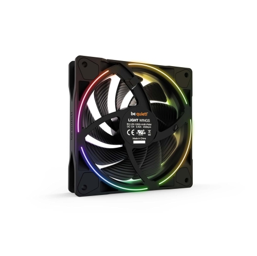 be quiet! Light Wings 120mm PWM High Speed Low Noise Premium ARGB Cooling Fan | 4-Pin | Ideal for Radiators and Heat Syncs | Black | BL073