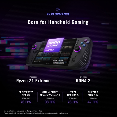 Console de jeu tactile 1080p 7&nbsp;po ROG Ally X d'ASUS