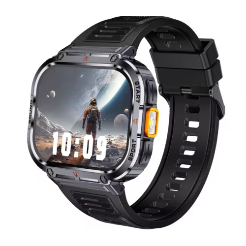 Montre intelligente à cadran de 2,0&nbsp;po TUTT | Militaire robuste | Suivi de la santé et de la mise en forme | Lampe de poche | Montres intelligen