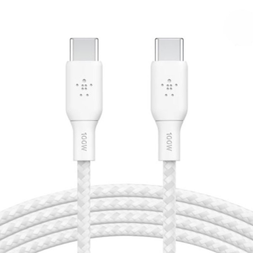 BELKIN  Refurbished (Good) Boostcharge Braided 2M (6.6 Ft.) USB-C to USB-C 100W Cable Cab014Bt2Mwh