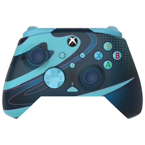 Remis à neuf - Manette avec fil avancée REMATCH Glow de PDP pour Xbox Series X|S/Xbox One/PC - Bleu