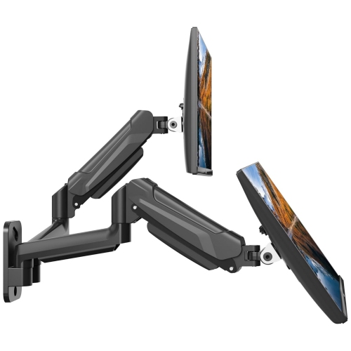 NIERBO  Monitor Wall Mount Bracket for 13-32 Inch Screens, Fully Adjustable Gas Spring Monitor Arm, Height Adjustable, Tilt Swivel & Rotate, Holds Up