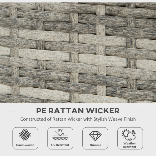 Outsunny 28 Inch Outdoor Propane Fire Pit Table, 40,000 BTU Rattan Gas Fire Pit Table with Rain Cover, Mesh Lid and Lava Stone, Square Propane Fire