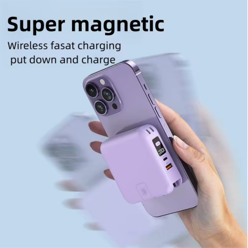 TUTT 10,000 mAh Wireless Travel Charger Portable Power Bank with Magnetic Wireless Charging and Fast Charge Support