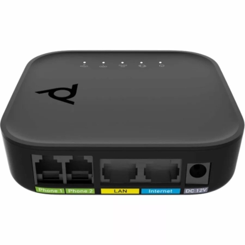 Poly ATA 402 2FXS Voice Port VoIP Adapter with Open SIP and Power Supply