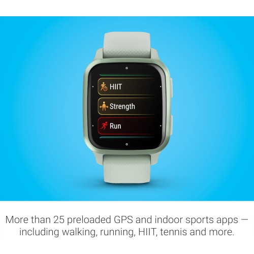 Montre intelligente GPS Venu® Sq 2 de Garmin, suivi santé toute la journée, autonomie longue durée, écran AMOLED, menthe fraîche - Remis à neuf