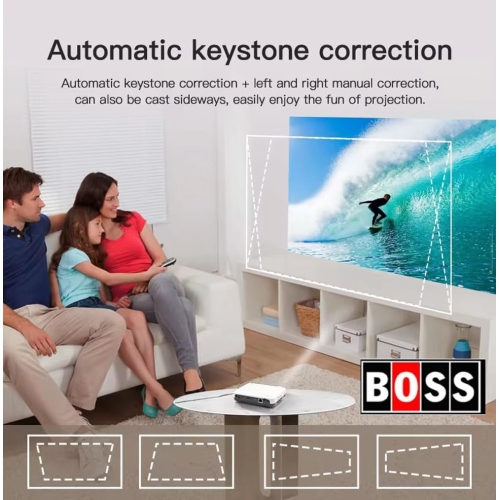 Portable Projector 2025 Upgraded 3840 X 2160 4K Support Dual Control WiFi 6 BT5.2 Digital Keystone HDMI/TV Stick/Smartphone/USB/PS5/Laptop/Roku with