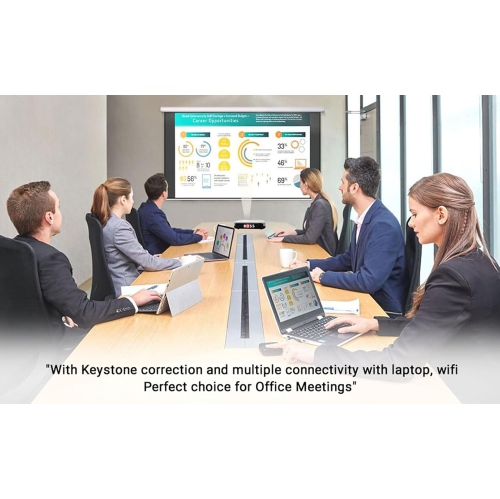 Portable Projector 2025 Upgraded 3840 X 2160 4K Support Dual Control WiFi 6 BT5.2 Digital Keystone HDMI/TV Stick/Smartphone/USB/PS5/Laptop/Roku with