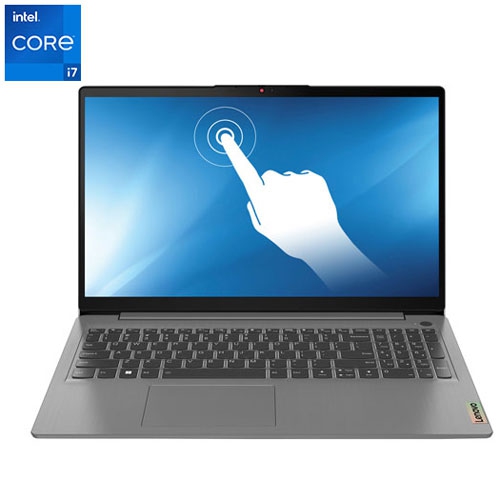 Refurbished - Lenovo Ideapad 3i 15.6" Touchscreen Laptop -Arctic Grey (Intel Core i7-1255U/16GB RAM/512GB SSD)