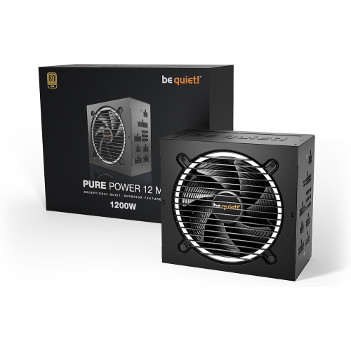 BN513 Pure Power 12 M 1200W Modular Quiet Power Supply | 80 Plus Gold | ATX 3.1 | for PCIe 5.0 GPUs and GPUs with 6+2 pin connectors | Silent 120mm