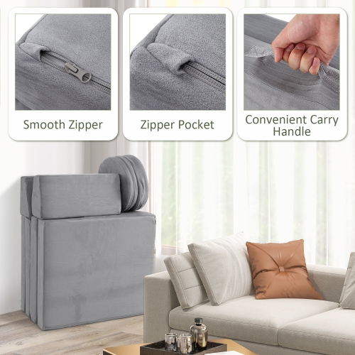 Gymax 6PCS Modular Kids Foam Play Couch Set w/Washable Covers Sectional Play Sofa