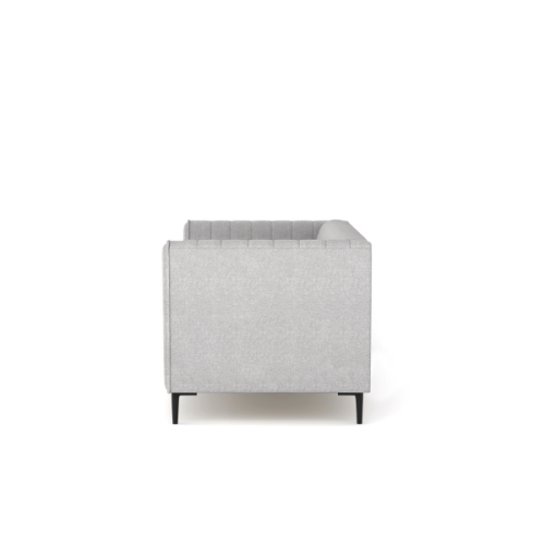 Aykah Enigma Loveseat, Modern Upholstered Comfortable Loveseat with Channel Tufting, Armrest, Metal Legs, Perfect for Living Room Furniture or Bedroom