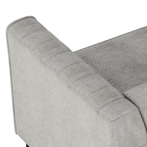 Aykah Enigma Loveseat, Modern Upholstered Comfortable Loveseat with Channel Tufting, Armrest, Metal Legs, Perfect for Living Room Furniture or Bedroom