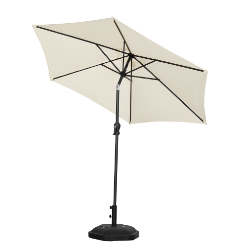 Ainfox 7.5ft Patio Outdoor Double-Sided Market Patio Umbrella White
