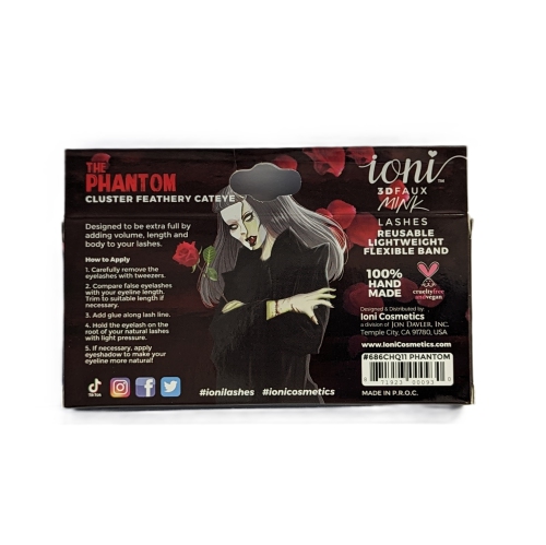 IONI Collector's Premium Edition 3D Faux Mink Lash THE PHANTOM Cluster Feathery Cateye