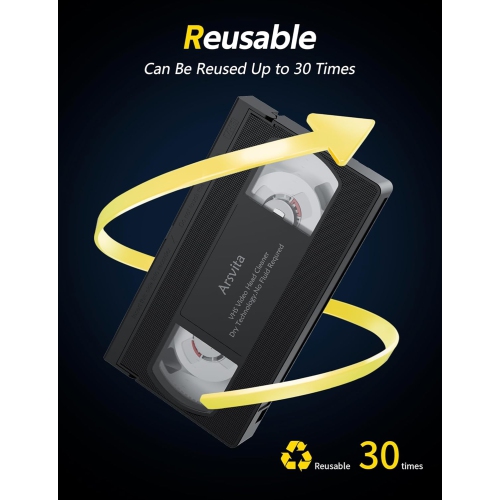 Arsvita - VHS/VCR Head Cleaner, Video Head Cleaning Kit for VHS/VCR Players