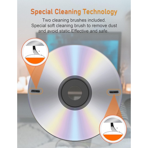 Arsvita - CD Laser Lens Cleaner Disc Cleaning Set for CD/VCD/DVD Player, Safe and Effective