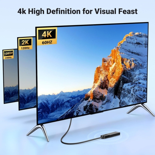 HDMI Extension Cable 1.5FT, HDMI Male to Female HDMI Cord Supports 4K 60Hz 3D HDR for Oculus Rift, PS4 PS3, TV Stick, Switch Lite, Blu Ray Player, 3D