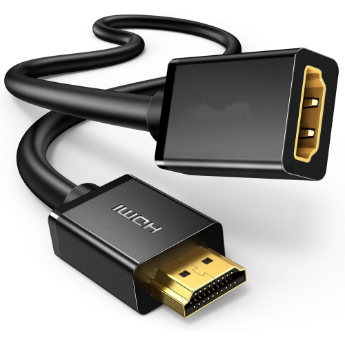 HDMI Extension Cable 1.5FT, HDMI Male to Female HDMI Cord Supports 4K 60Hz 3D HDR for Oculus Rift, PS4 PS3, TV Stick, Switch Lite, Blu Ray Player, 3D