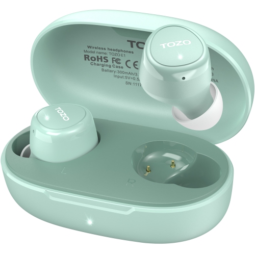 TOZO E1 In-ear True Wireless Earbuds&nbsp;Bluetooth&nbsp;Stereo Sound ENC Calls Clearly IPX6 Water Resistance-Green