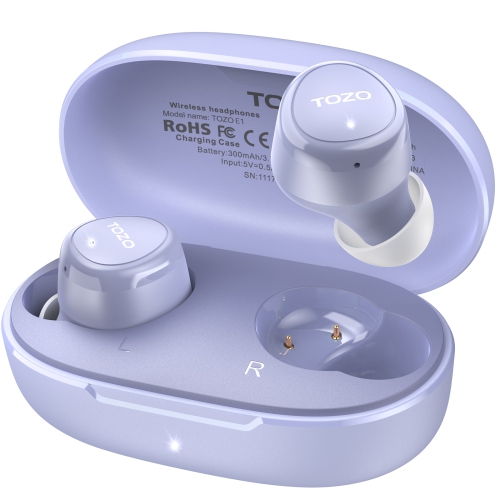 TOZO E1 In-ear True Wireless Earbuds&nbsp;Bluetooth&nbsp;Stereo Sound ENC Calls Clearly IPX6 Water Resistance-Lilac