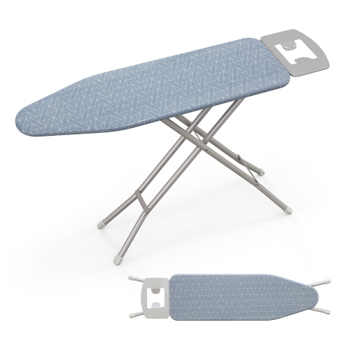 Gymax 48'' x 13.5'' Carbon Steel Ironing Table w/ 7-Level Height & Heat Resistant Cover