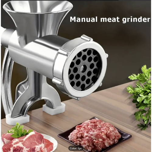 PRISMI  Manual Meat Grinder And Vegetable Chopper, Sturdy Alloy, Hand Operation, With Detachable Components for Easy Cleaning, for Home Kitchen Use